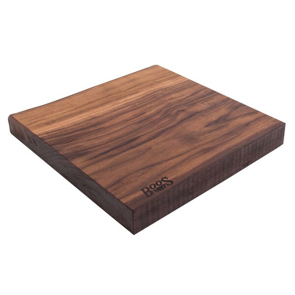 John Boos & Co. 13" x 12" Rustic Edge Black Cutting Board – item 650WALRST13