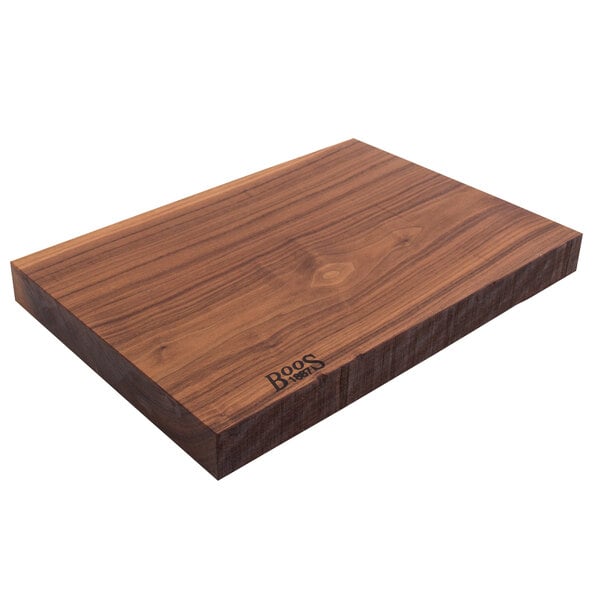John Boos & Co. 17" x 12" Rustic Edge Black Cutting Board – item 650WALRST17