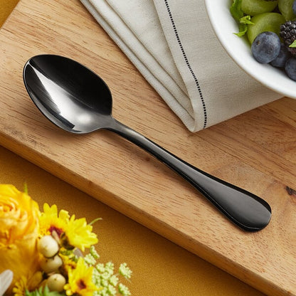 Acopa Vernon Black 6 1/16" Heavy Teaspoon – item 267800001B image 2