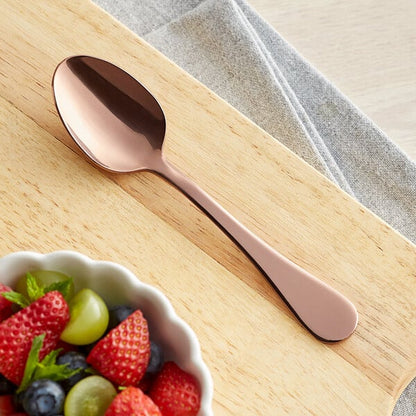 Acopa Vernon Rose Gold 6 1/16" Heavy Teaspoon – item 267800001RG image 2