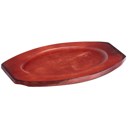 Choice 12 1/2" x 8" Oval Wood Underliner w/ Mahogany Finish – item 471ALSZ11WU
