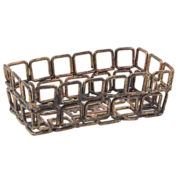 FOH Coppered Link 4 1/2" x 2 1/2" Hand-Painted Sugar Caddy – item 957BBK046GOI