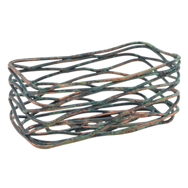 FOH Patina 4 1/2" x 2 1/4" Hand-Painted Fused Sugar Caddy – item 957TSH006PTI
