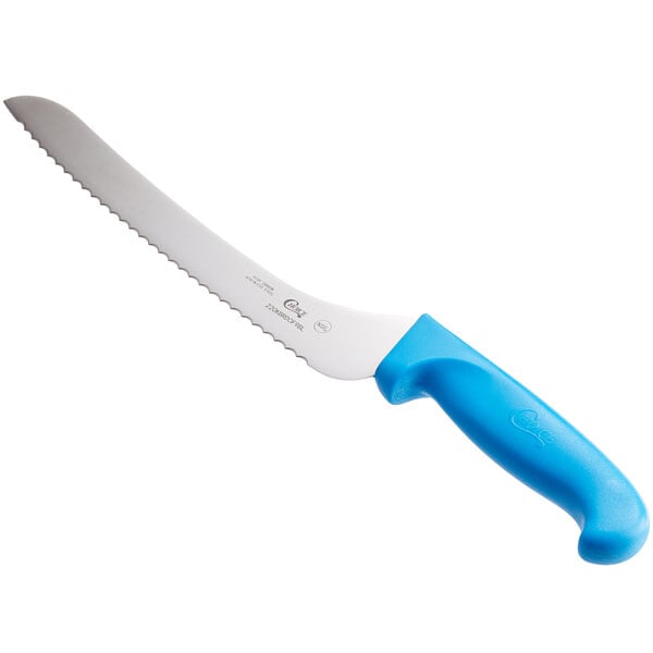 Choice 9" Offset Serrated Edge Bread Knife w/ Handle – item 220KBRDOF9BL
