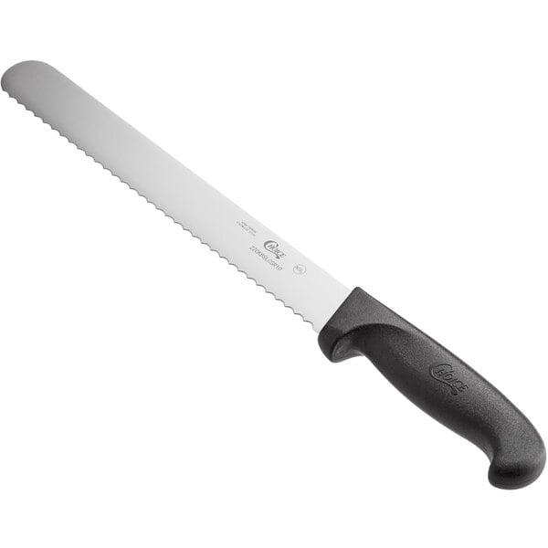 Choice 10" Serrated Edge Bread Knife w/ Black Handle – item 220KBSLCSR10