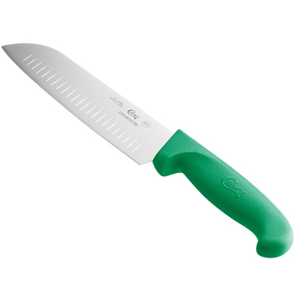 Choice 7" Santoku Knife w/ Granton Edge & Handle – item 220KSNTKU7GR