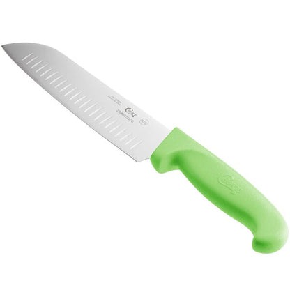 Choice 7" Santoku Knife w/ Granton Edge & Neon Handle – item 220KNSNTKU7G