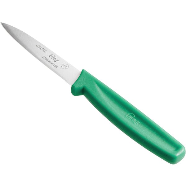 Choice 3 1/4" Smooth Edge Paring Knife w/ Handle – item 220KPRSM325G