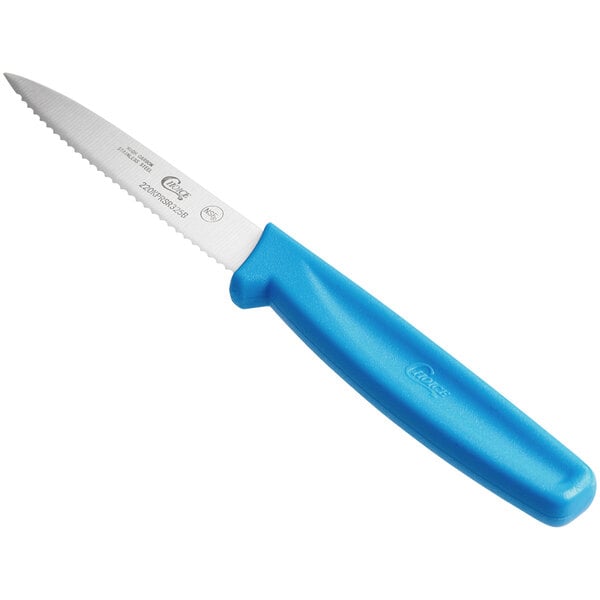 Choice 3 1/4" Serrated Edge Paring Knife w/ Handle – item 220KPRSR325B