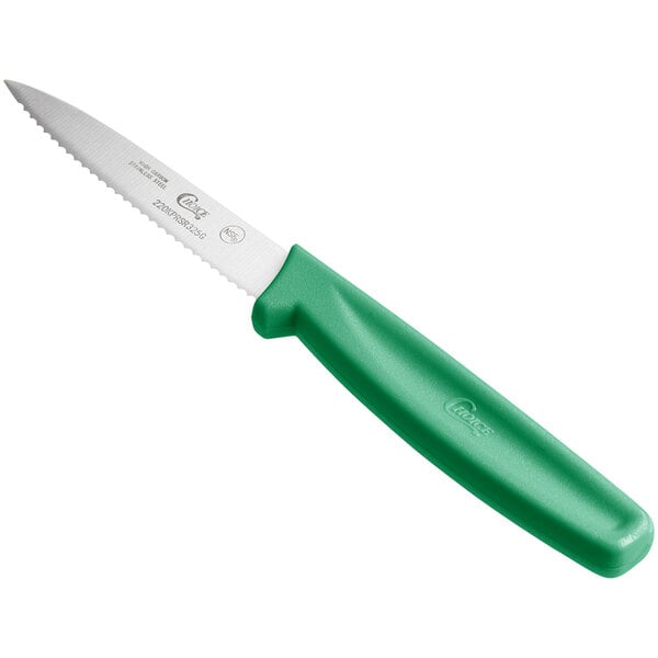 Choice 3 1/4" Serrated Edge Paring Knife w/ Handle – item 220KPRSR325G