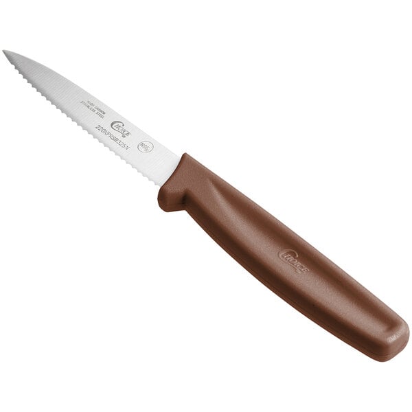 Choice 3 1/4" Serrated Edge Paring Knife w/ Handle – item 220KPRSR325N