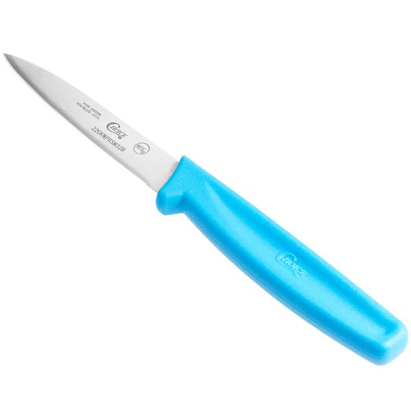 Choice 3 1/4" Smooth Edge Paring Knife w/ Neon Handle – item 220KNPRSM32B
