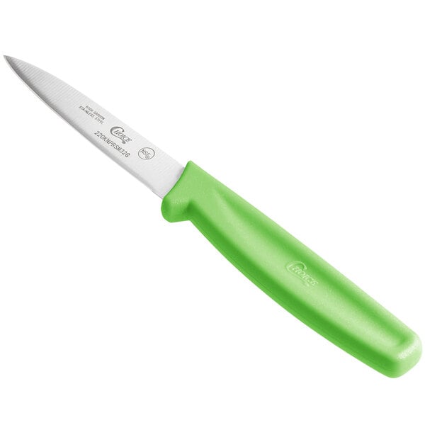 Choice 3 1/4" Smooth Edge Paring Knife w/ Neon Handle – item 220KNPRSM32G