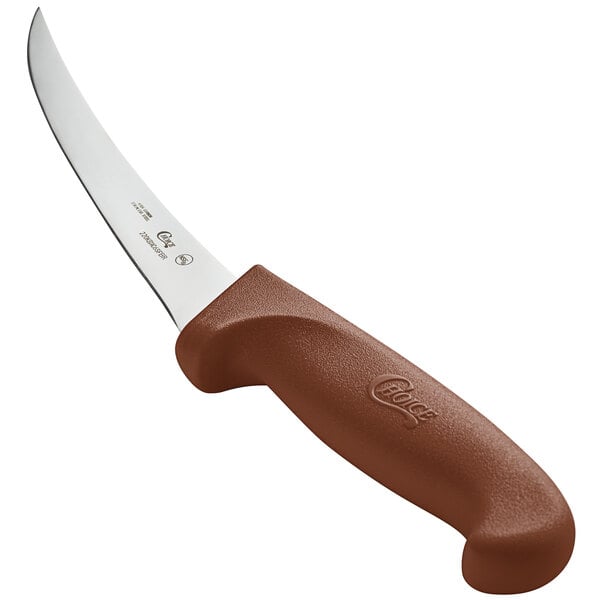 Choice 6" Curved Stiff Boning Knife w/ Handle – item 220KBNC6SFBR