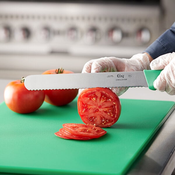 Choice 10" Serrated Edge Bread Knife w/ Handle – item 220KSLCS10GR image 2