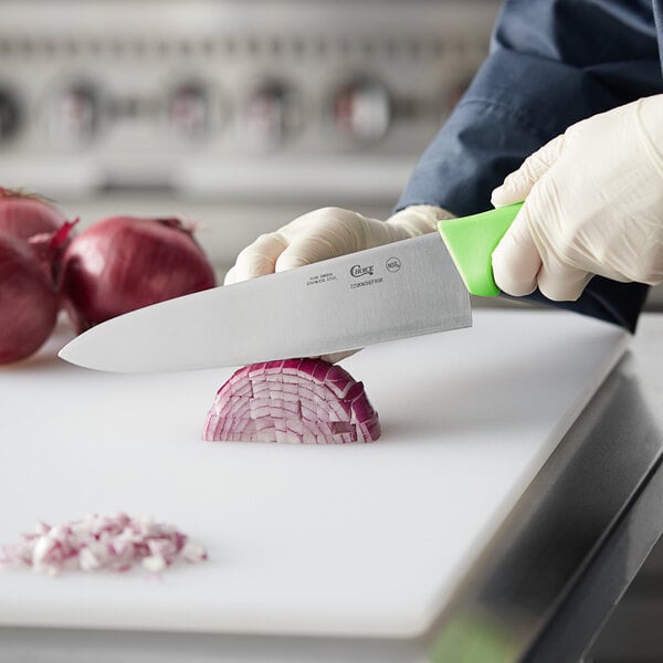 Choice 8" Chef Knife w/ Neon Handle – item 220KNCHEF8GR image 2