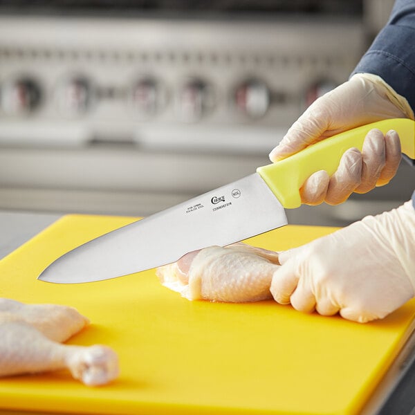 Choice 8" Chef Knife w/ Neon Handle – item 220KNCHEF8YW image 2