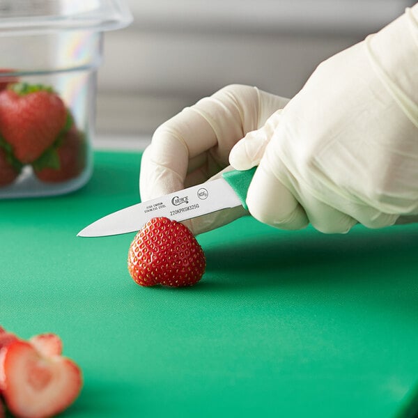 Choice 3 1/4" Smooth Edge Paring Knife w/ Handle – item 220KPRSM325G image 2