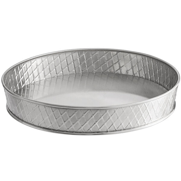 Tablecraft 10035 Lattice 10 1/2" Stainless Serving Platter – item 80810035