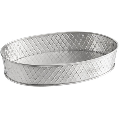 Tablecraft 10037 Lattice 12" x 9" Stainless Serving Platter – item 80810037