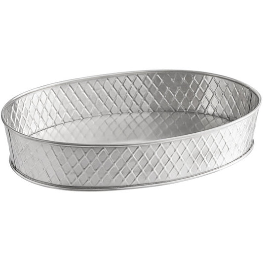 Tablecraft 10037 Lattice 12" x 9" Stainless Serving Platter – item 80810037
