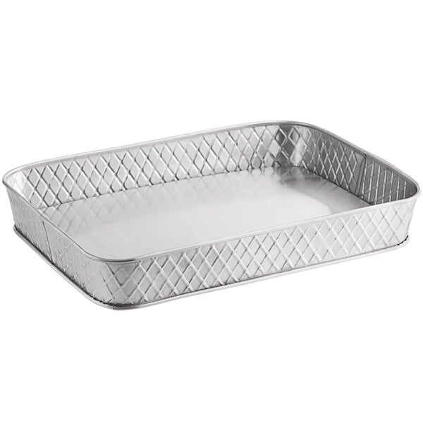 Tablecraft 10039 Lattice 12" x 9" Stainless Serving Platter – item 80810039