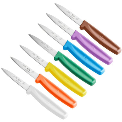 Choice 3 1/4" Smooth Edge Paring Knife w/ Colored Handle – item 220KCPARPK7