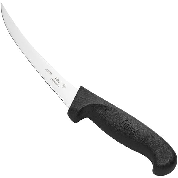 Choice 6" Curved Flexible Boning Knife w/ Black Handle – item 220KBBONC6FX