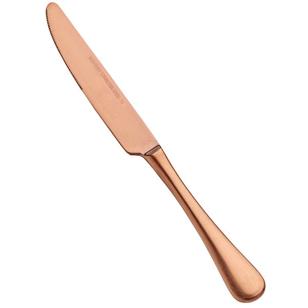 Bon Chef S4111RGM Como 9 1/8" Matte Rose Gold Dinner Knife – item 201S4111RGM