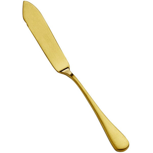 Bon Chef S4110GM Como 6 3/4" X-Heavy Matte Gold Butter Knife – item 201S4110GM