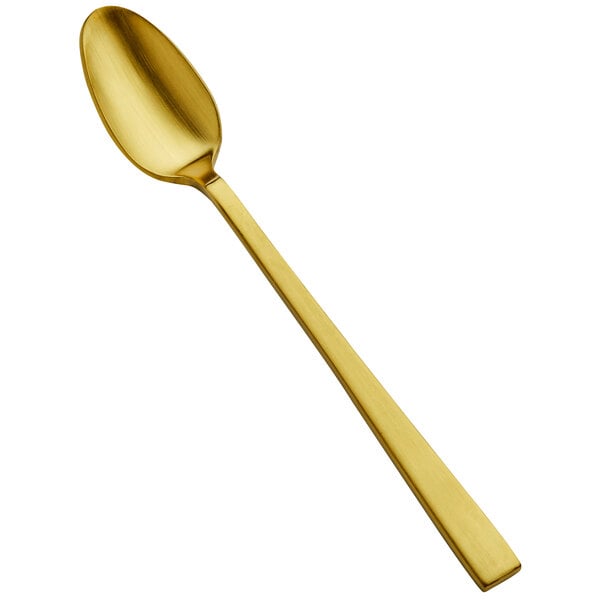 Bon Chef S3702GM Roman 7 1/4" Matte Gold Iced Tea Spoon – item 201S3702GM