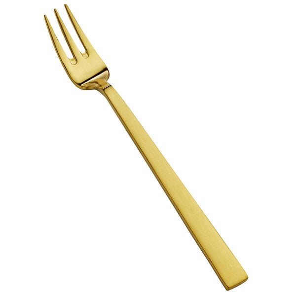 Bon Chef S3708GM Roman 6 1/4" Matte Gold Cocktail Fork – item 201S3708GM