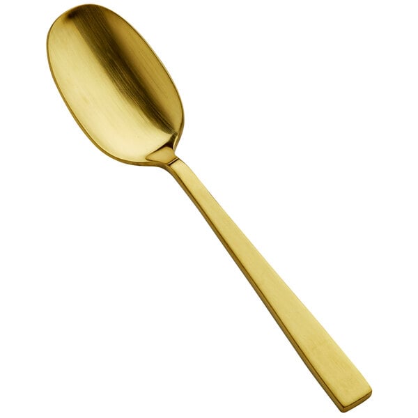 Bon Chef S3703GM Roman 6 1/4" Matte Gold Soup Dessert Spoon – item 201S3703GM