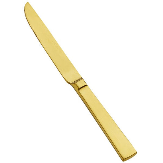 Bon Chef S3712GM Roman 9 3/8" Matte Gold Dinner Knife – item 201S3712GM