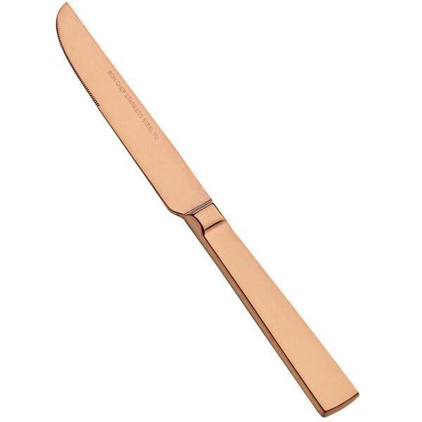 Bon Chef S3712RG Roman 9 3/8" Rose Gold Dinner Knife – item 201S3712RG