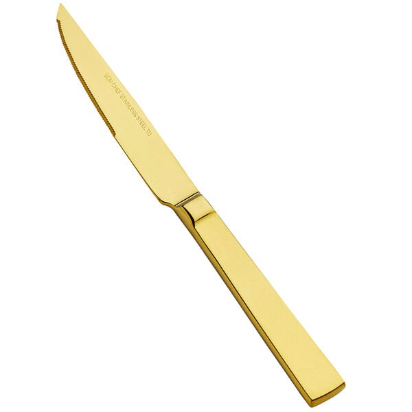 Bon Chef S3715G Roman 9 1/2" X-Heavy Gold Steak Knife – item 201S3715G