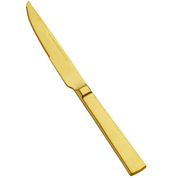 Bon Chef S3715GM Roman 9 1/2" X-Heavy Matte Gold Steak Knife – item 201S3715GM