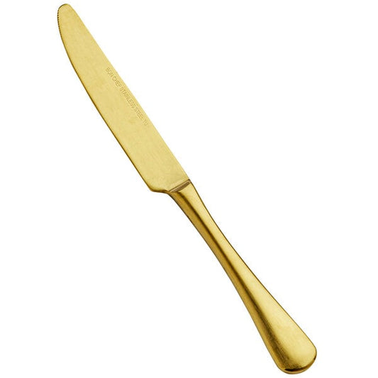 Bon Chef S4111GM Como 9 1/8" X-Heavy Matte Gold Dinner Knife – item 201S4111GM