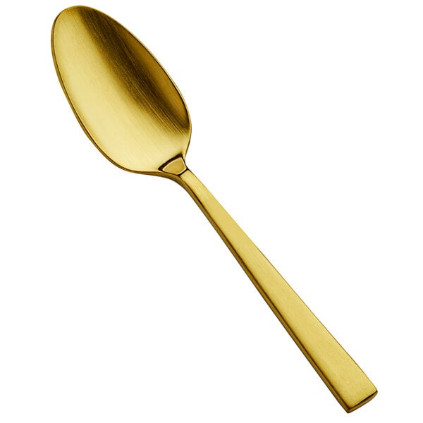 Bon Chef S3716GM Roman 4 1/2" Matte Gold Demitasse Spoon – item 201S3716GM