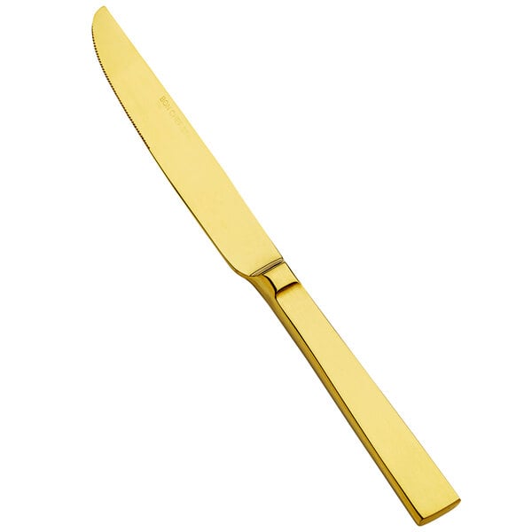 Bon Chef S3718G Roman 8 1/2" Gold Fruit / Dessert Knife – item 201S3718G