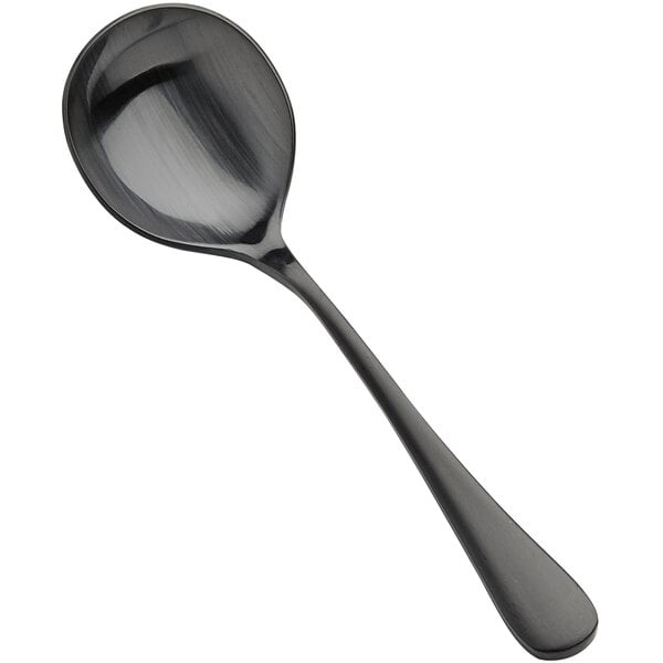 Bon Chef S4101BM Como 6 3/8" Matte Black Bouillon Spoon – item 201S4101BM