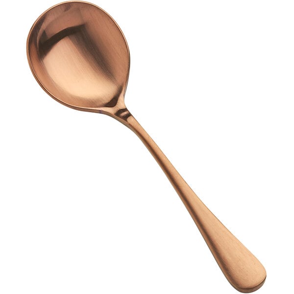 Bon Chef S4101RGM Como 6 3/8" Matte Rose Gold Bouillon Spoon – item 201S4101RGM