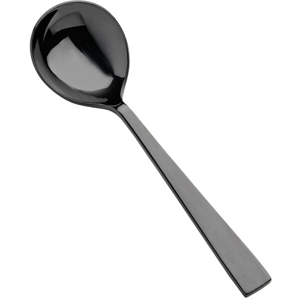 Bon Chef S3722B Roman 6 5/8" Black Round Bowl Soup Spoon – item 201S3722B