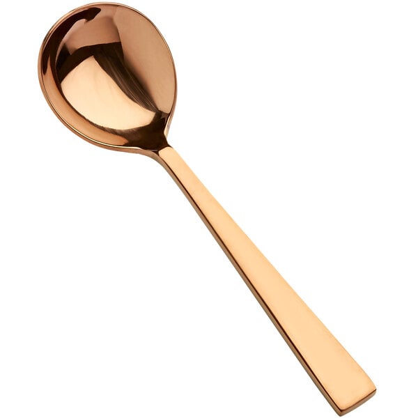 Bon Chef S3722RG Roman 6 5/8" Rose Gold Round Soup Spoon – item 201S3722RG