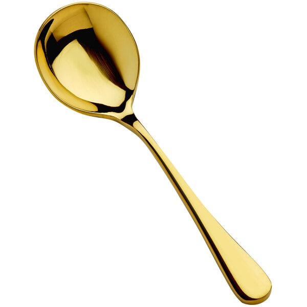 Bon Chef S4001G Como 6 3/8" X-Heavy Gold Bouillon Spoon – item 201S4001G