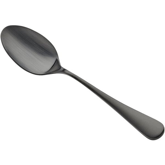 Bon Chef S4103BM Como 8" Matte Black Soup / Dessert Spoon – item 201S4103BM