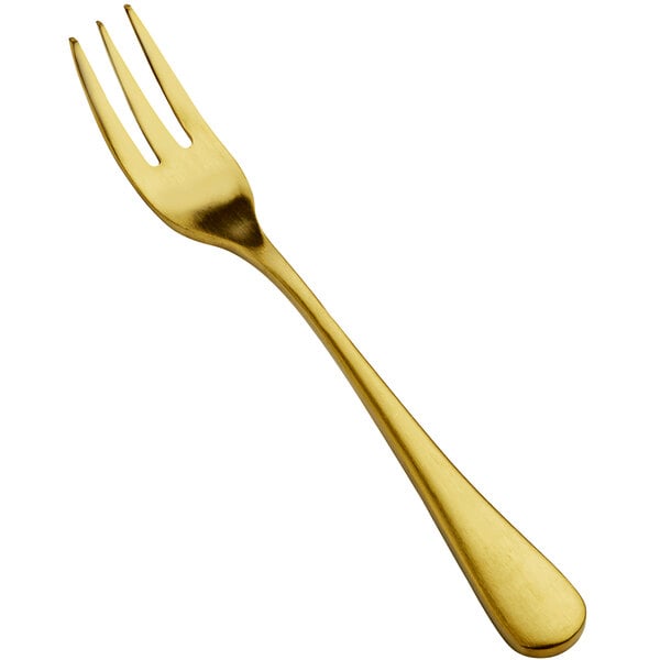 Bon Chef S4108GM Como 5 1/2" Matte Gold Cocktail Fork – item 201S4108GM