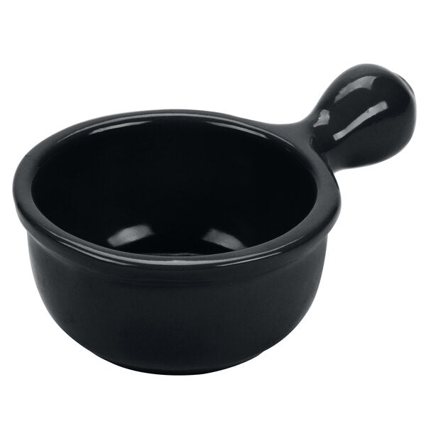 Tablecraft CW3370BK 8 oz. Black Cast Serving Bowl w/ Handle – item 8083370DBK image 2