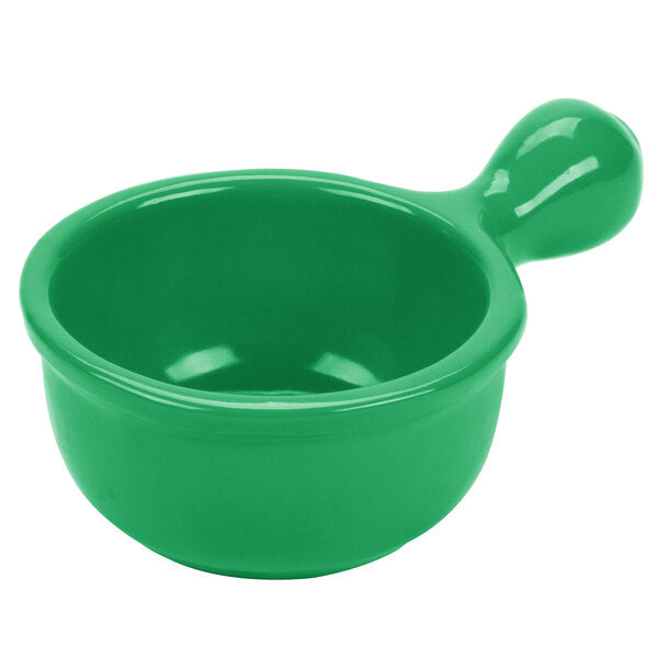 Tablecraft CW3370GN 8 oz. Green Cast Serving Bowl w/ Handle – item 8083370DGN image 2