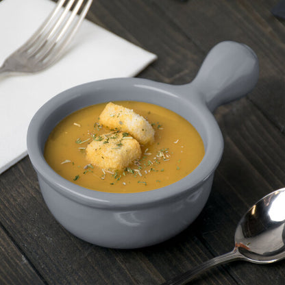 Tablecraft CW3370GY 8 oz. Gray Cast Serving Bowl w/ Handle – item 8083370DGY